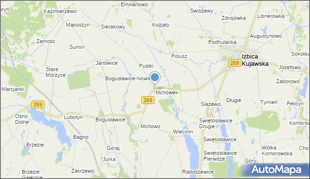 mapa Mchówek, Mchówek na mapie Targeo